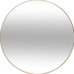 atmosphera Espejos>Espejo de pared ALICE redondo dorado 76cm