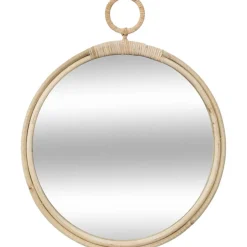 atmosphera Espejos>Espejo De Pared Beige De Ratán 38Cm