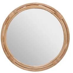 atmosphera Espejos>Espejo De Pared Farah Ratán Beige 60Cm