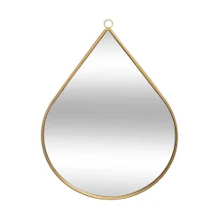 atmosphera Espejos>Espejo De Pared Gota Metal Mdf 21x29Cm