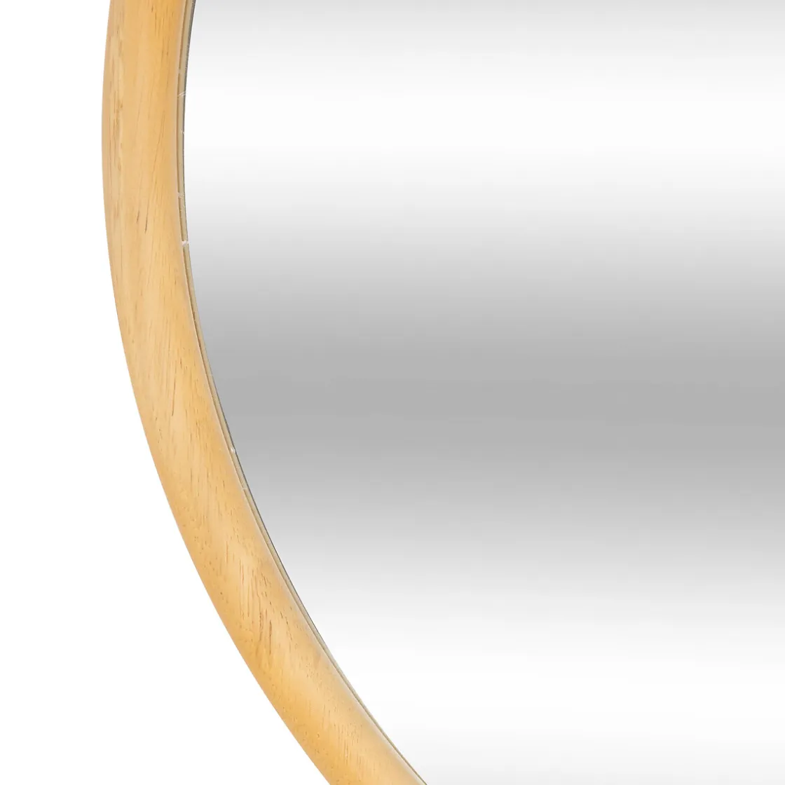 atmosphera Espejos>Espejo de Pared Kim Beige De Madera 55cm