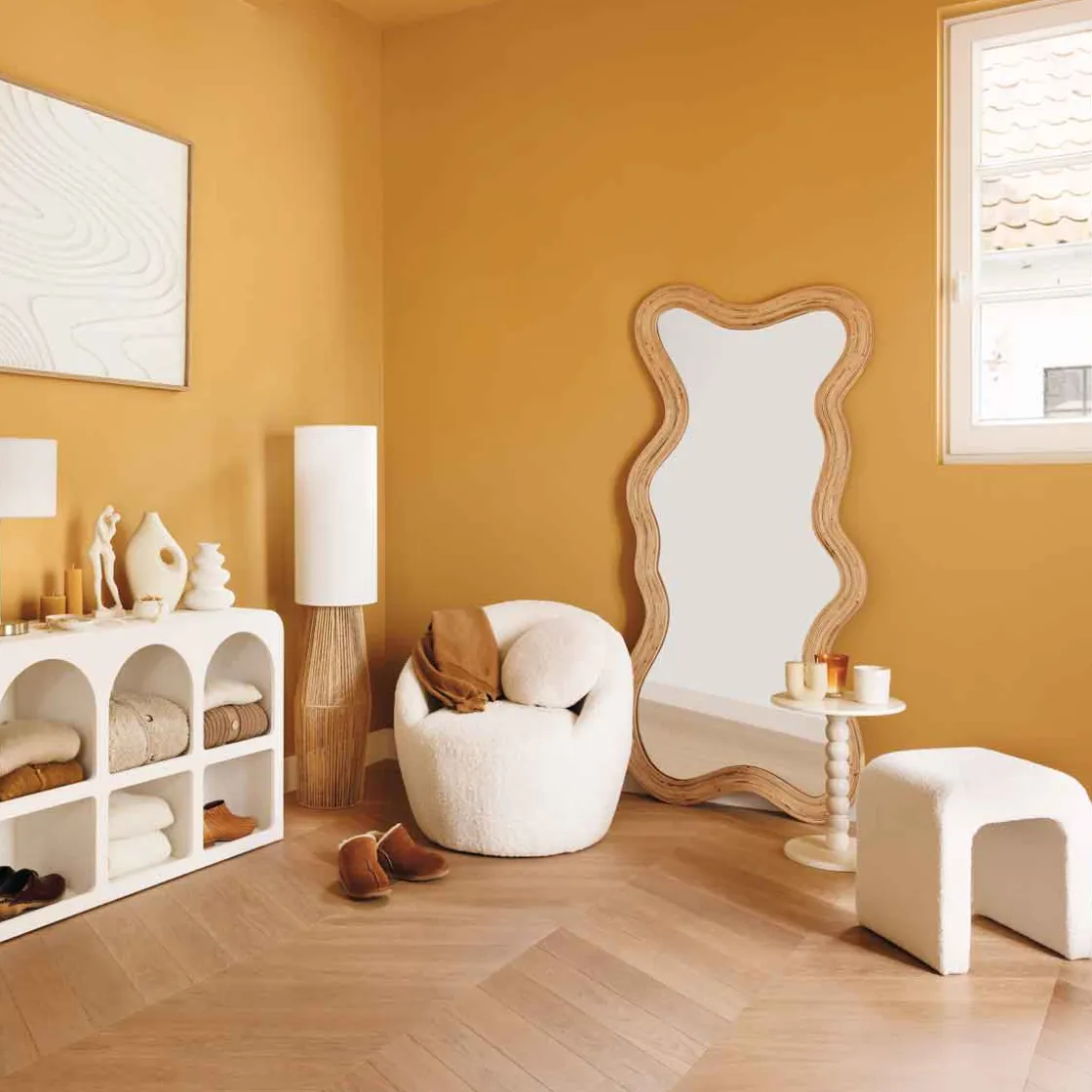 atmosphera Espejos>Espejo de pared MAGGIE beige de ratán 179.5cm