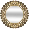 5five Espejos|Estilo Contemporaneo>Espejo De Pared Metal Flor Dorado 91x9Cm