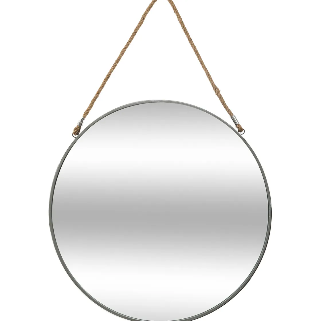 atmosphera Espejos>Espejo De Pared Metal Gris C/Cuerda 55Cm