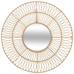 atmosphera Espejos|Estilo Étnico>Espejo De Pared Millie De Cuerda Beige 75cm