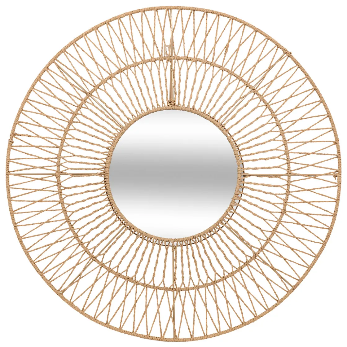 atmosphera Espejos|Estilo Étnico>Espejo De Pared Millie De Cuerda Beige 75cm