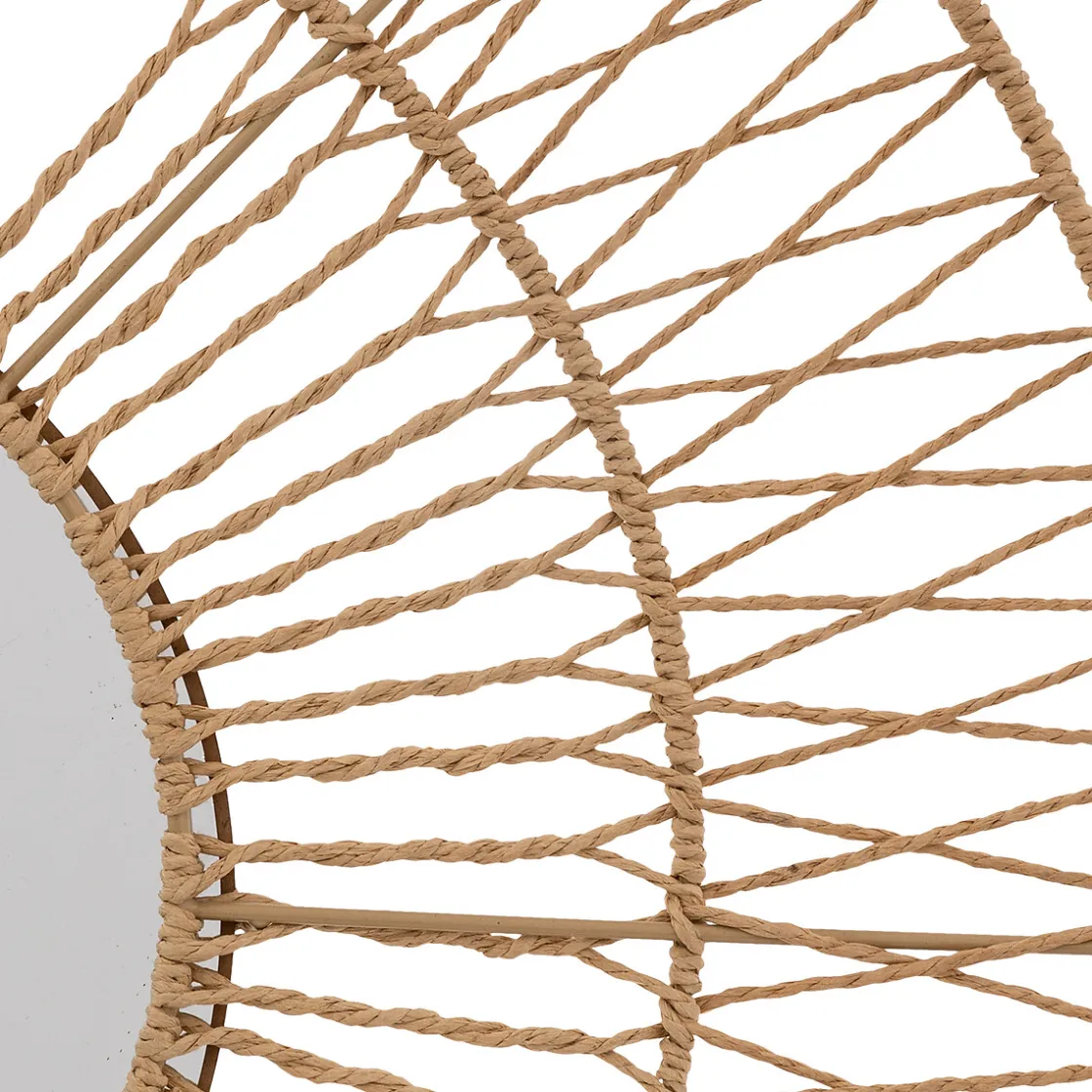 atmosphera Espejos|Estilo Étnico>Espejo De Pared Millie De Cuerda Beige 75cm