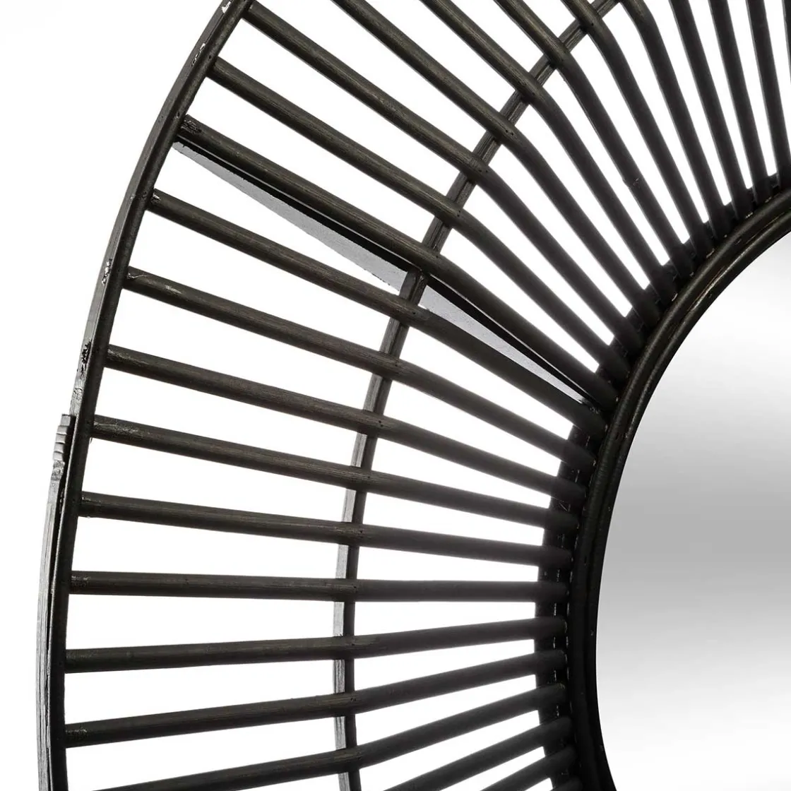 atmosphera Espejos>Espejo De Pared Negro De Bambú 77x4Cm