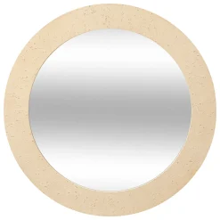 atmosphera Espejos>Espejo de pared redondo ANAYA beige 78cm