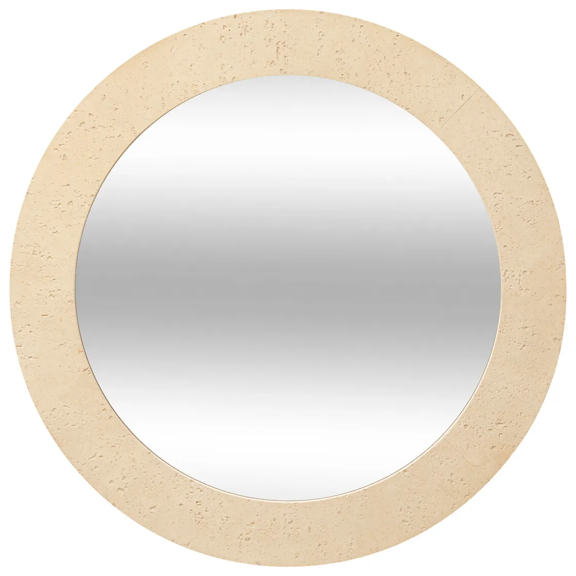 atmosphera Espejos>Espejo de pared redondo ANAYA beige 78cm