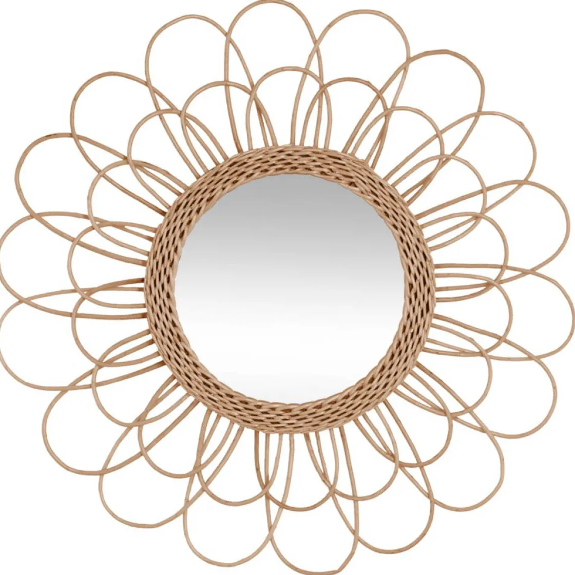 atmosphera Espejos|Estilo Oriental>Espejo Decorativo Flor De Mdf 56Cm