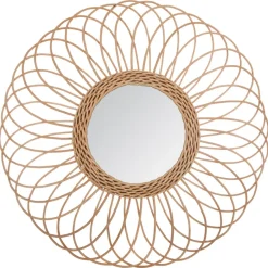 atmosphera Espejos|Estilo Rústico>Espejo Decorativo Rosácea Beige 58Cm