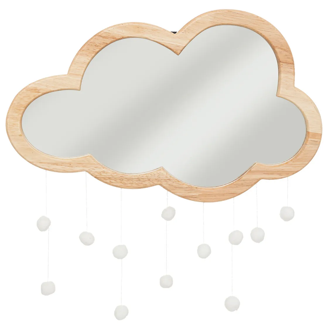 atmosphera4kids Accesorios Decorativos>Espejo Nube Con Pompones