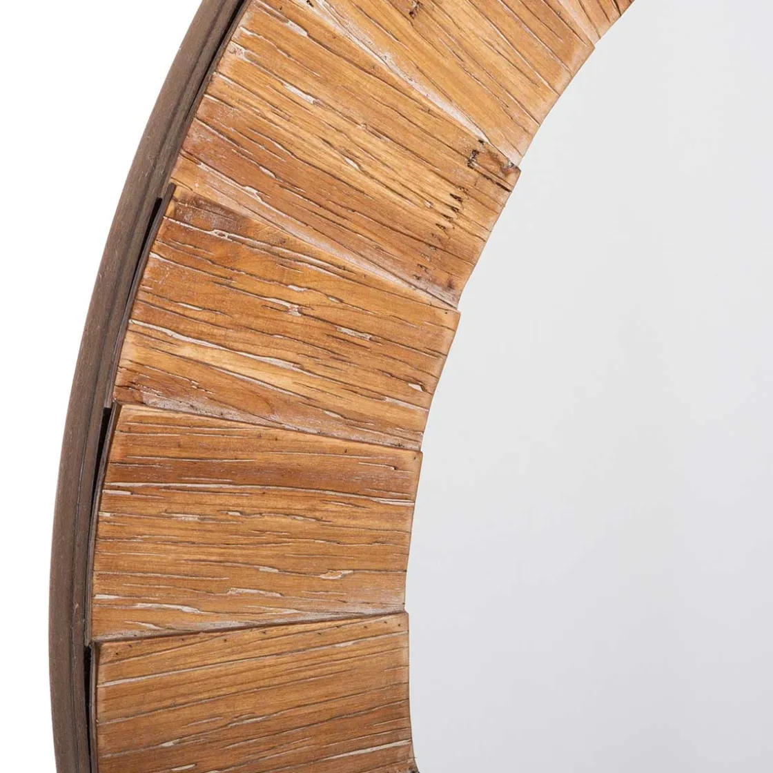 atmosphera Espejos>Espejo Pared De Madera Marrón 83Cm
