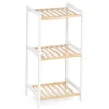 Mobiliario>Estante con 3 baldas blanco de bambú 70cm