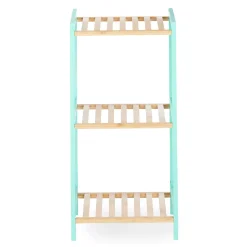 Mobiliario>Estante con 3 baldas verde de bambú 70cm