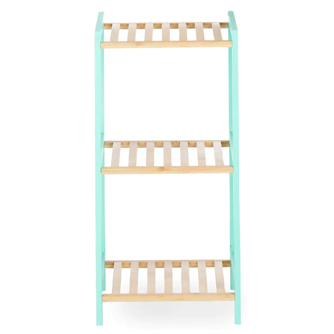 Mobiliario>Estante con 3 baldas verde de bambú 70cm