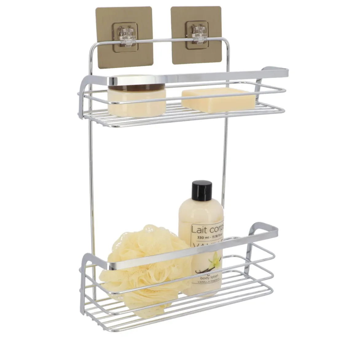 Accesorios De Baño>Estante De Baño C/2 Niveles Acero Inox.