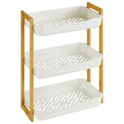 5five Muebles Con Lavabo Y Auxiliares>Estante de baño NATUREO 3 niveles de bambú