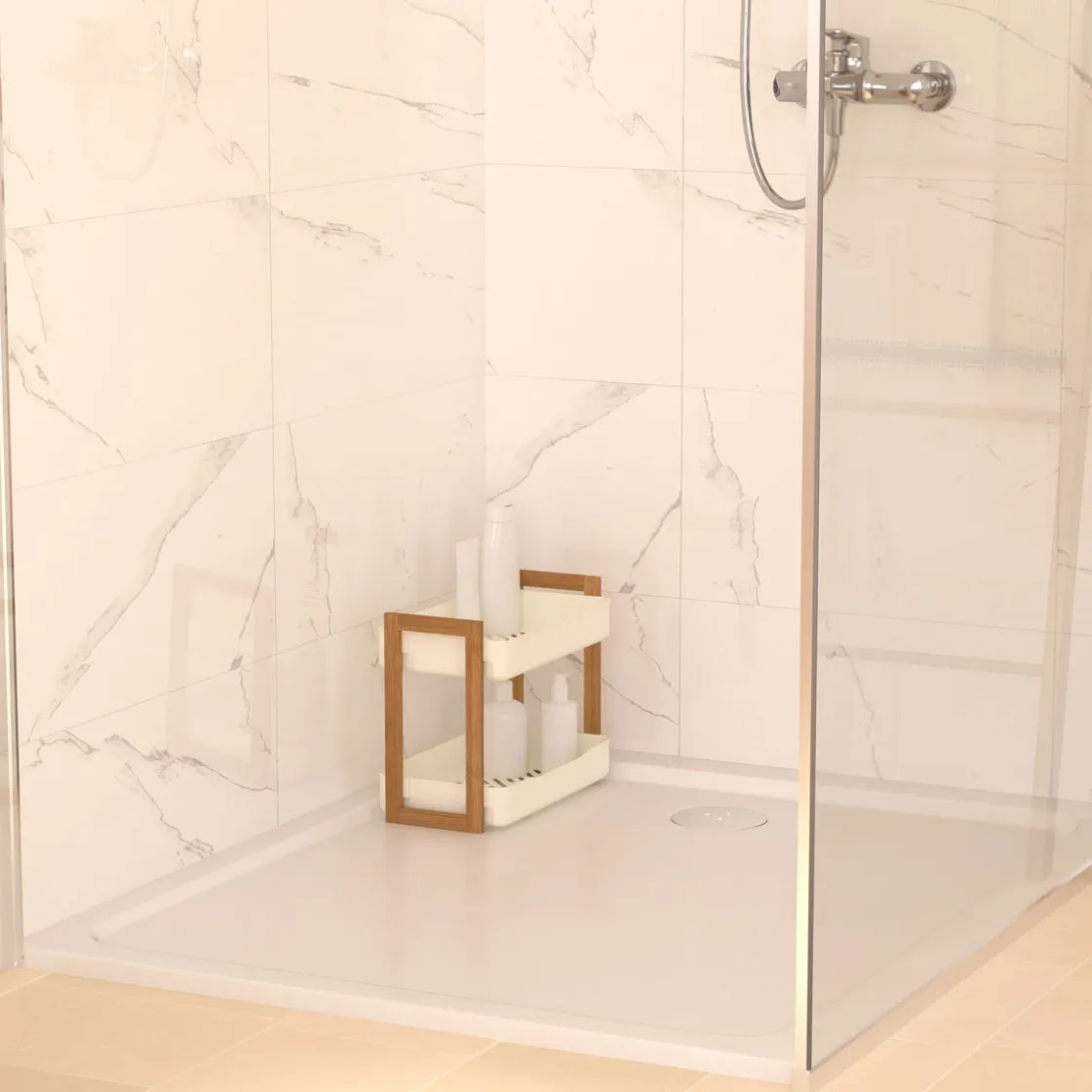 5five Muebles Con Lavabo Y Auxiliares>Estante de baño NATUREO 3 niveles de bambú