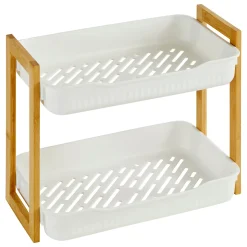 5five Muebles Con Lavabo Y Auxiliares>Estante de baño NATURÉO con 2 niveles bambú