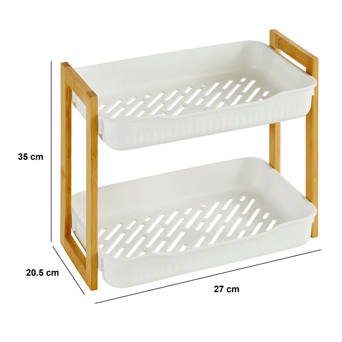 5five Muebles Con Lavabo Y Auxiliares>Estante de baño NATURÉO con 2 niveles bambú