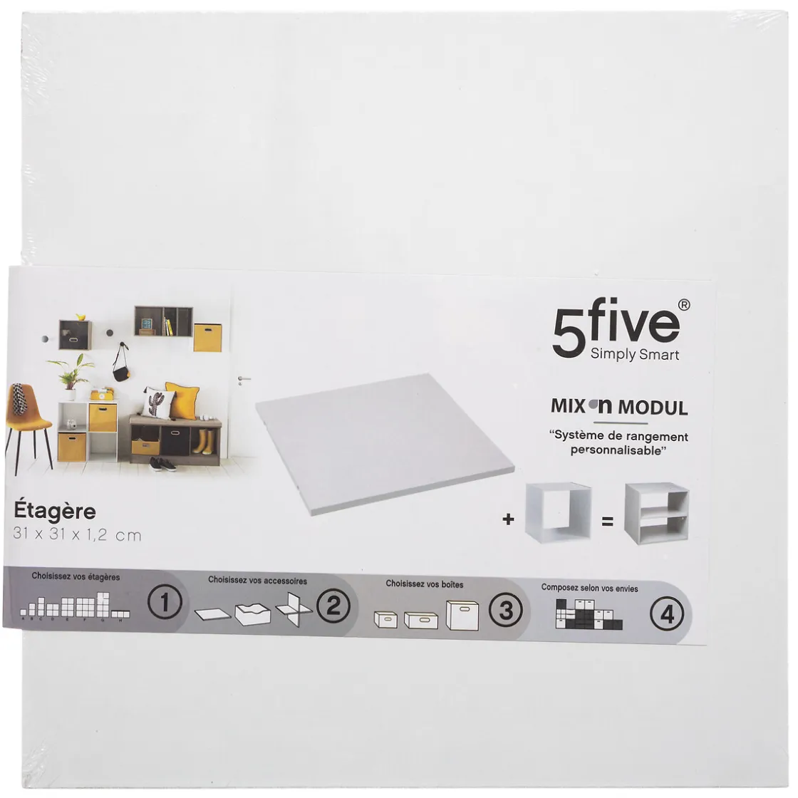 5five Módulo De Mezcla>Estante Mixmodul Blanco 32x32x1.2Cm