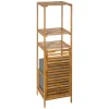 5five Muebles Con Lavabo Y Auxiliares>Estantería Bambú Con Cesto Para La Ropa