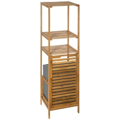 5five Muebles Con Lavabo Y Auxiliares>Estantería Bambú Con Cesto Para La Ropa