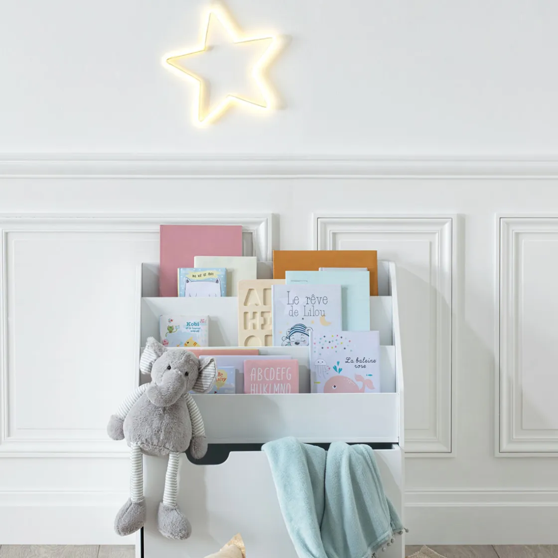 atmosphera4kids Montessori>Estantería Blanca C/Cajón 62.7x30x70Cm