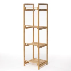 Muebles Con Lavabo Y Auxiliares>Estantería con 4 baldas 104x30cm de bambú