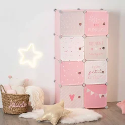 atmosphera4kids Almacenamiento>Estantería De Cubos Doble 65x31.5x125Cm