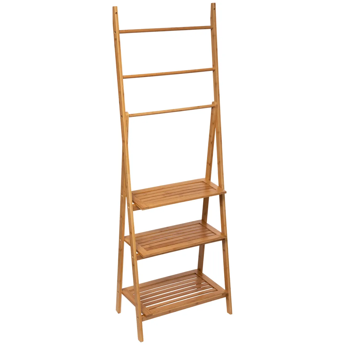 5five Muebles Con Lavabo Y Auxiliares>Estantería De Pared De Bambú 153x53x30Cm