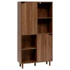 5five Estantes Y Cómodas|Estilo Industrial>Estantería deslizante marrón de madera 159,5cm