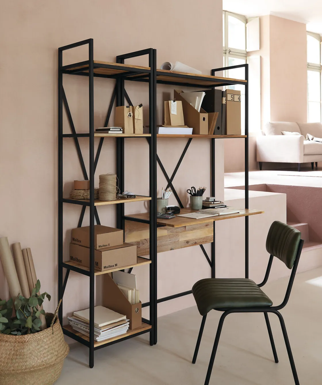 atmosphera Estantes Y Cómodas|Estilo Industrial>Estantería Edena Madera Con 5 Baldas