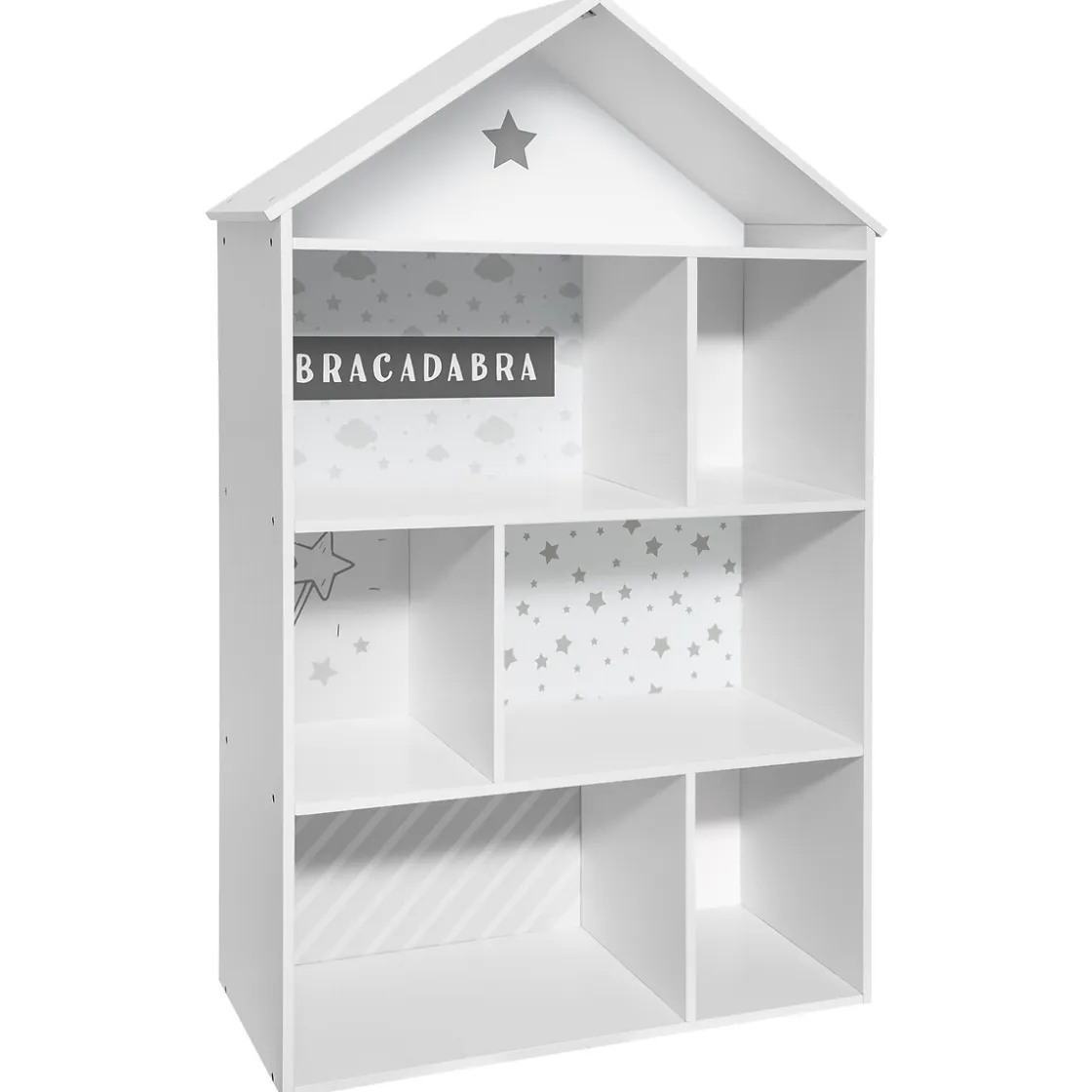 atmosphera Mobiliario>Estantería en forma de casa gris