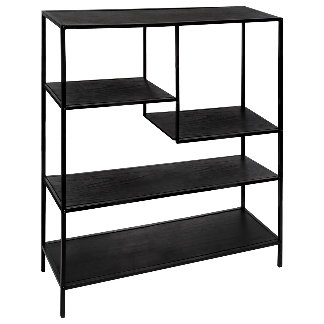 atmosphera Estantes Y Cómodas|Estilo Industrial>Estantería Gota Metal Negra 75x30x100Cm