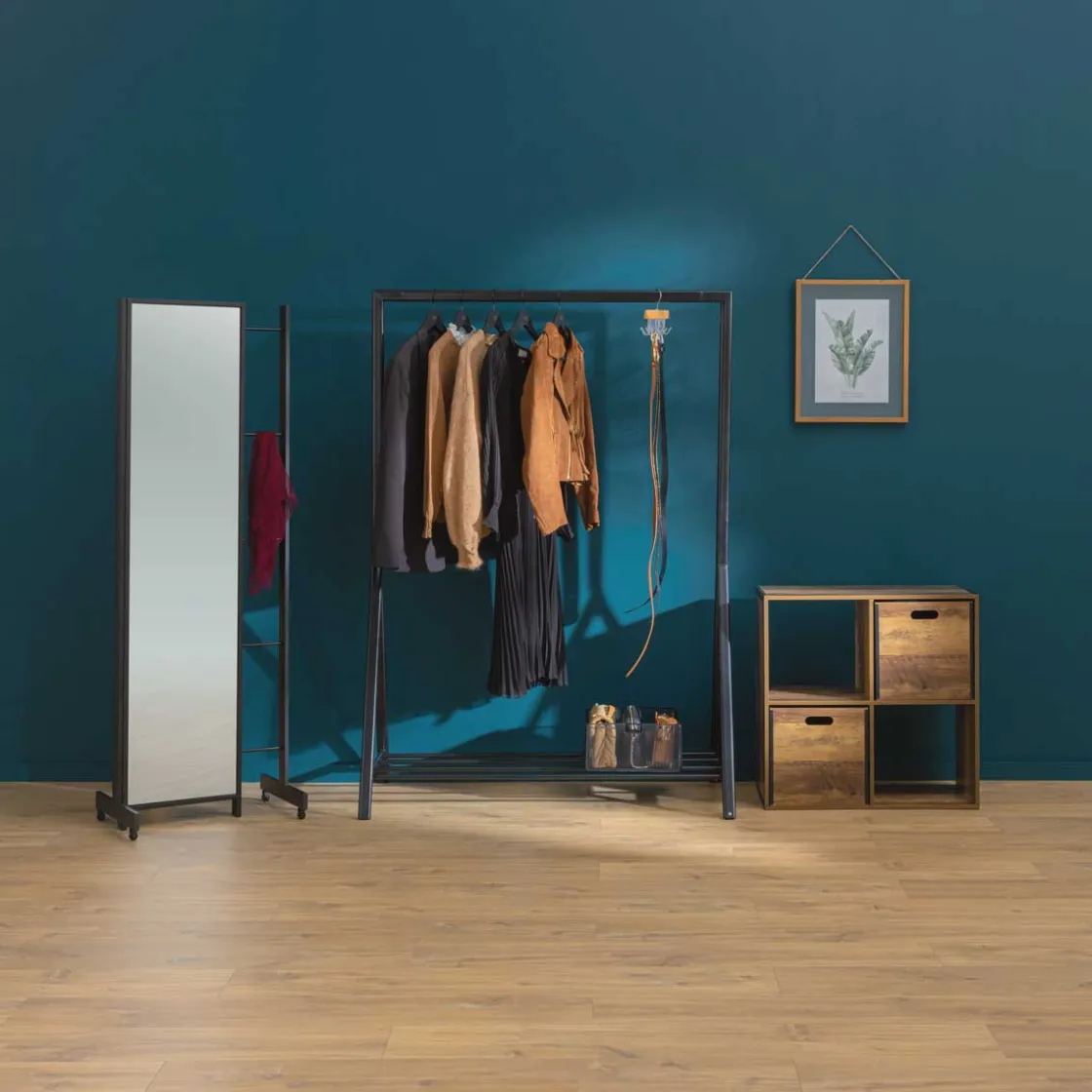 5five Módulo De Mezcla>Estantería marrón oscuro con 4 cubos MIXMODUL