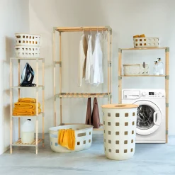 Armarios, Estantes Y Estanterías.>Estantería multifuncional beige de madera