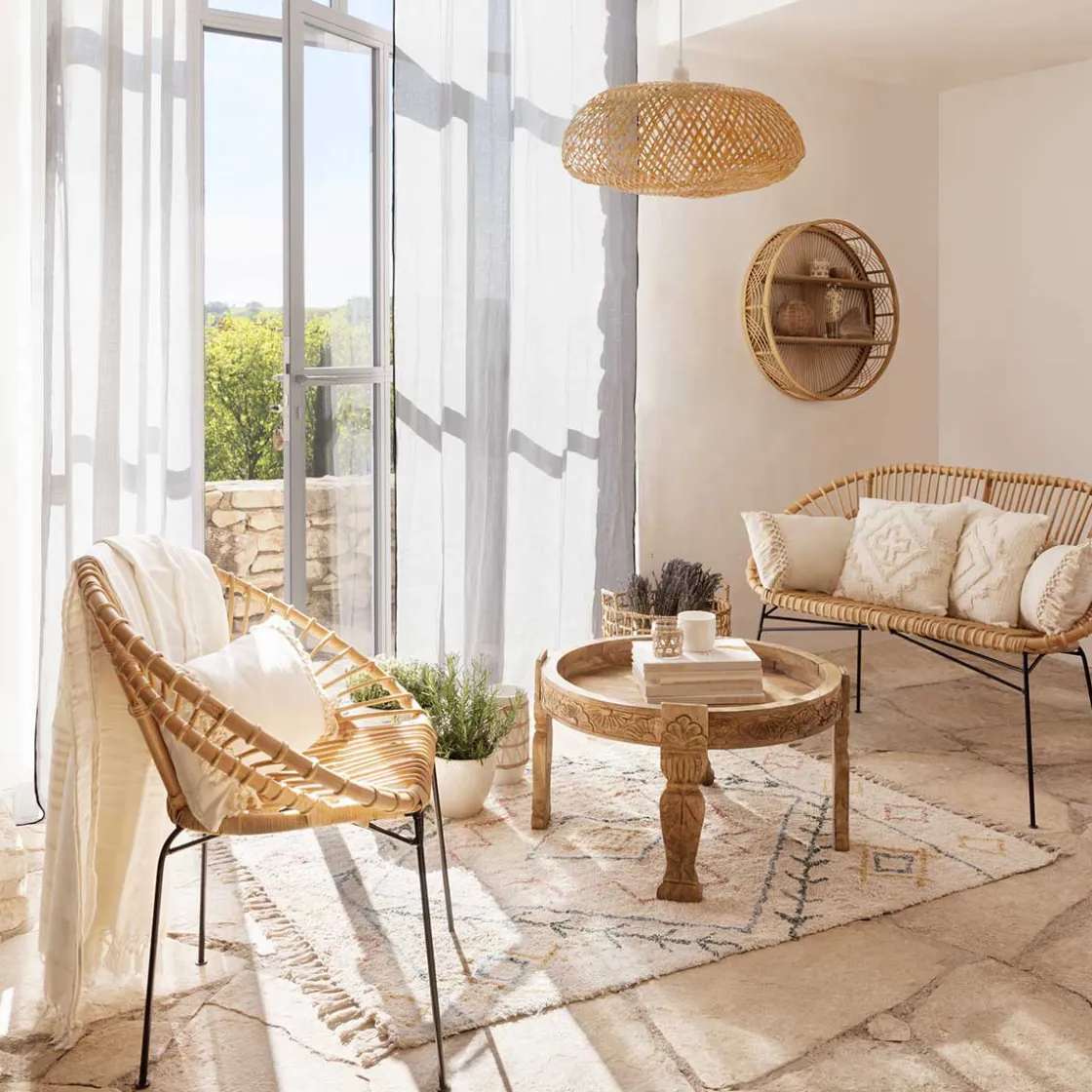 atmosphera Estantes Y Cómodas|Estilo Oriental>Estantería Redonda De Bambú Ina 70x15x70Cm
