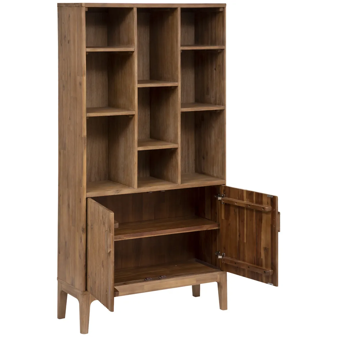 Estantes Y Cómodas|Estilo Rústico>Estantería SABOR marrón de mdf con 2 puertas 190cm