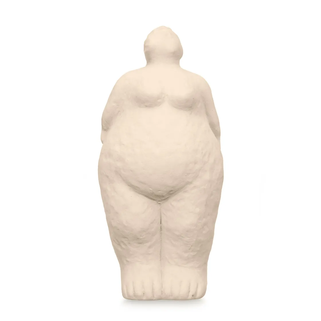 Accesorios>Estatua beige forma de mujer de cerámica