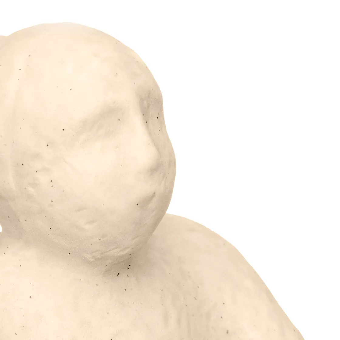 Accesorios>Estatua beige forma de mujer sentada de cerámica