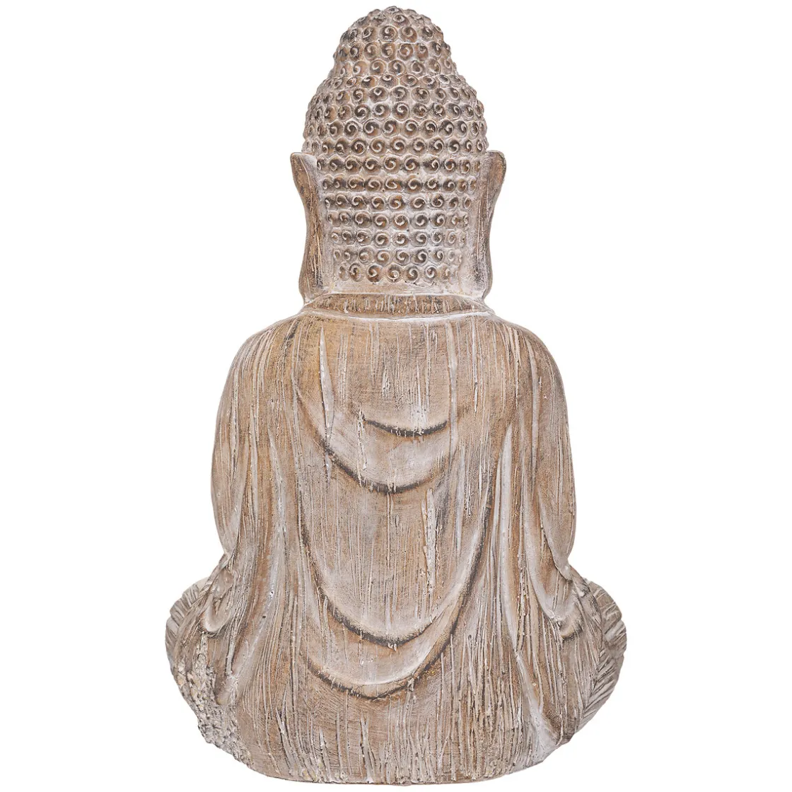 atmosphera Accesorios|Estilo Oriental>Estatua Buda Efecto Madera 30.5x24x45Cm