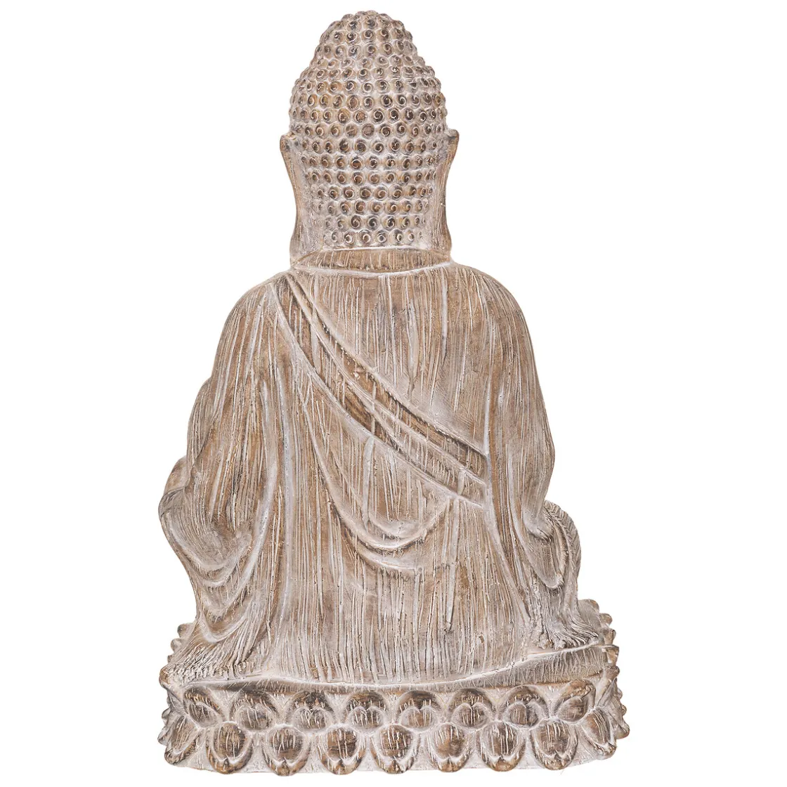 atmosphera Accesorios|Estilo Oriental>Estatua Buda Sentado Efecto Madera 67Cm