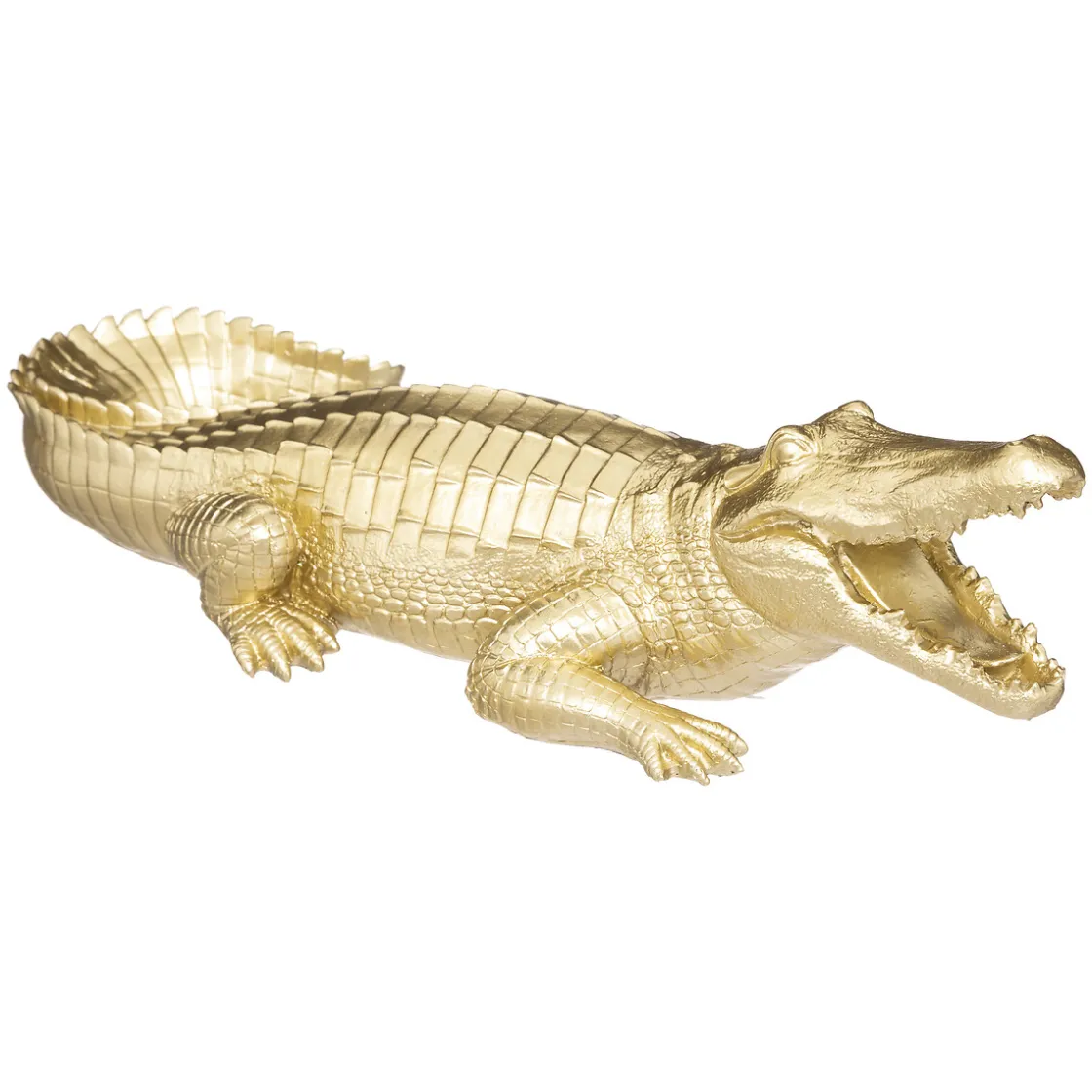 atmosphera Accesorios|Estilo Contemporaneo>Estatua Cocodrilo De Resina 39x20x11Cm