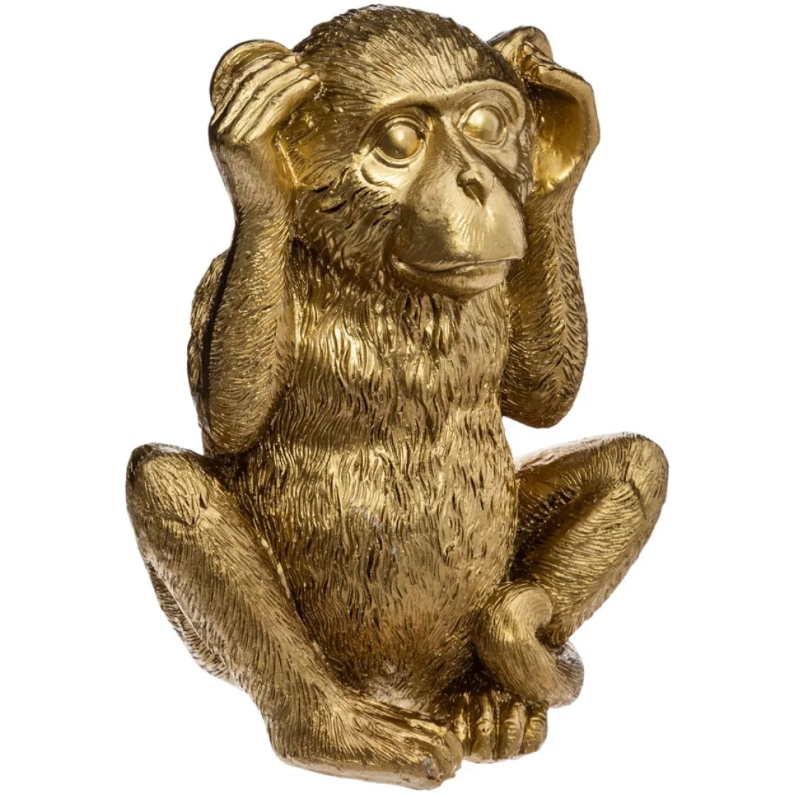 atmosphera Accesorios|Estilo Étnico>Estatua Mono Sabio Sordo Dorado 17.7Cm