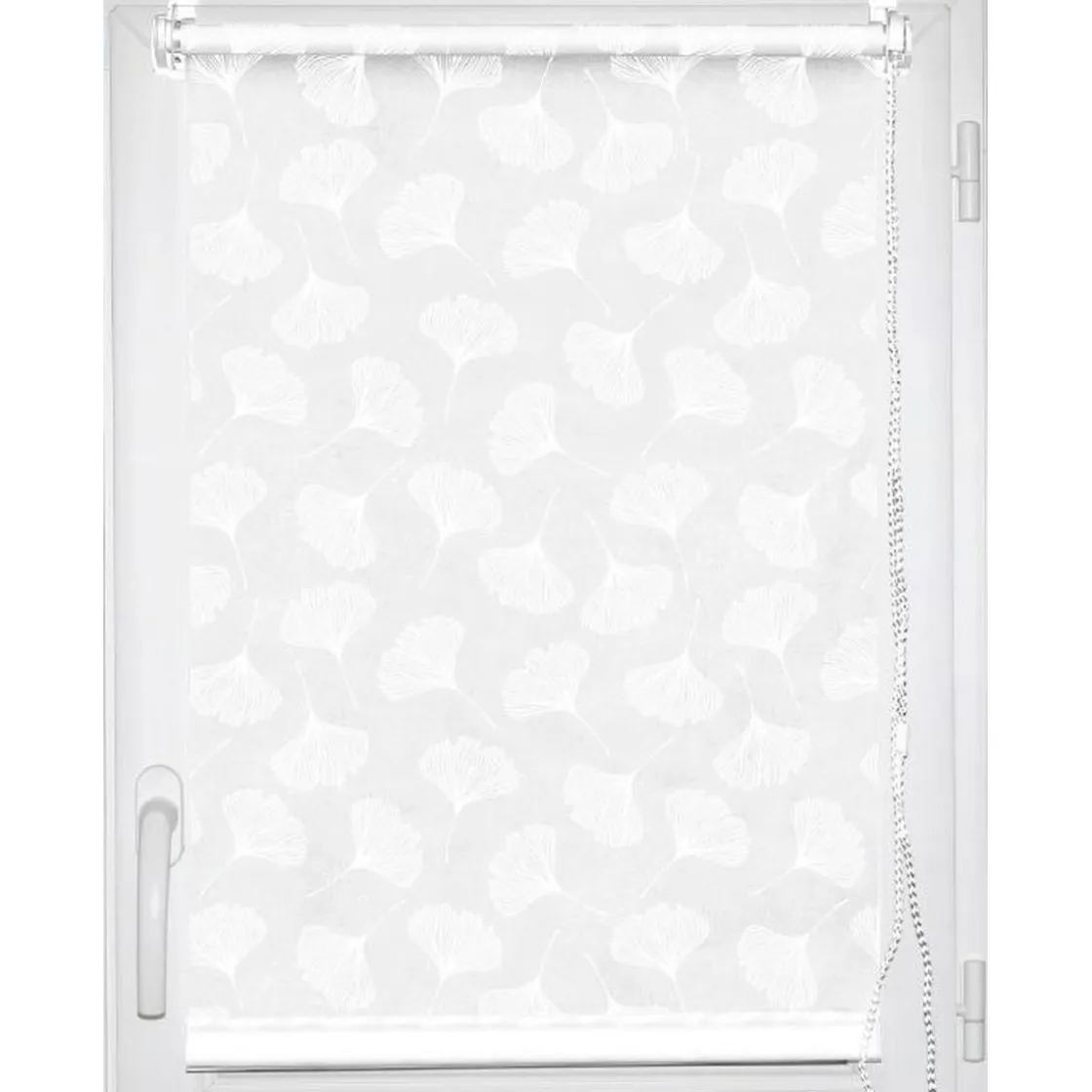 Cortinas>Estor De Tela Algodón Blanco 87x180Cm