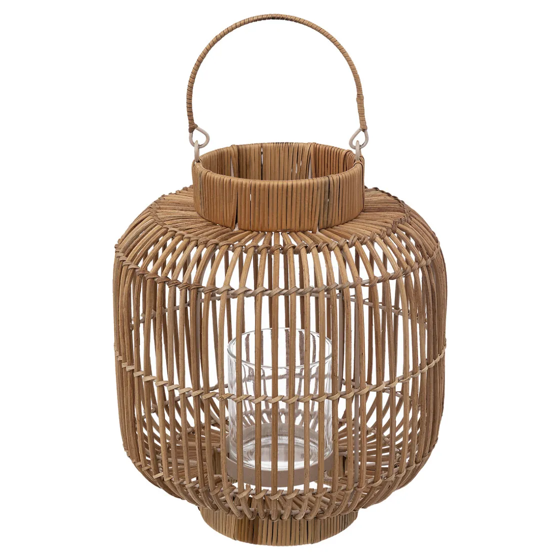 atmosphera Farolillos>Farol De Ratán Beige 25x31Cm