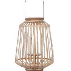 atmosphera Farolillos|Estilo Oriental>Farol De Ratán Natural 25x35Cm